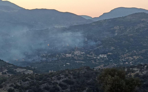 Χωρίς ενεργό μέτωπο η φωτιά στο Ρέθυμνο