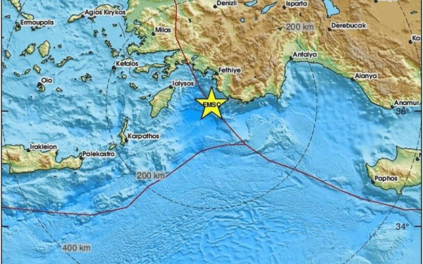 Σεισμός στην Τουρκία: Κοντά και στο Καστελόριζο το επίκεντρο - Αισθητός και σε νησιά του ανατ. Αιγαίου