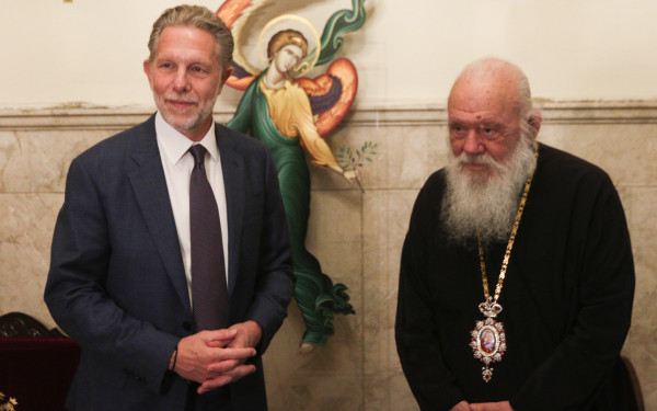 Συνάντηση του Αρχιεπισκόπου Ιερωνύμου με τον Παύλο Γερουλάνο