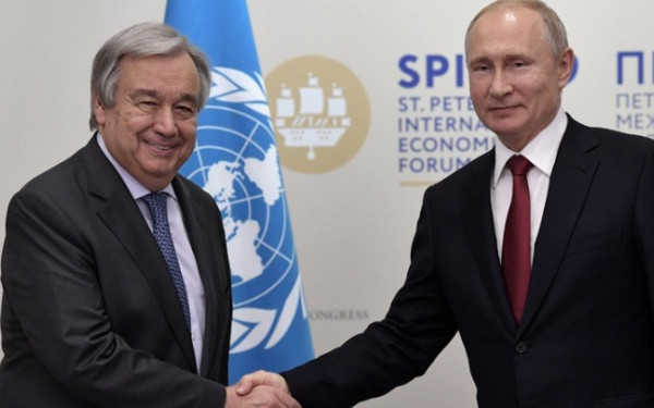 BRICS: Ενώπιον του Πούτιν ο Γ.Γ. του ΟΗΕ ζήτησε μια «δίκαιη ειρήνη» στην Ουκρανία