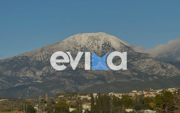 Έπεσαν τα πρώτα χιόνια στην Εύβοια – Στα «λευκά» η Δίρφη