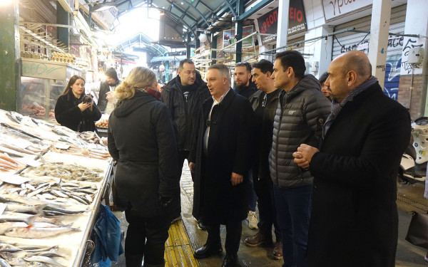 Θεσσαλονίκη: Στην αγορά ο πρόεδρος του Ε.Ε.Θ. Κυρ. Μερελής και μέλη της Διοικητικής Επιτροπής
