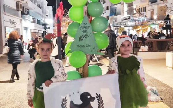 Κρήτη: Πράσινα... Χριστούγεννα στην Ιεράπετρα - Στόλισαν χριστουγεννιάτικο δέντρο με θέμα το παλιό ΠΑΣΟΚ (φωτ.)