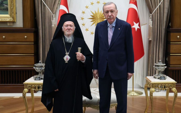 Τουρκία: Συνάντηση του Πατριάρχη Βαρθολομαίου με τον Ερντογάν