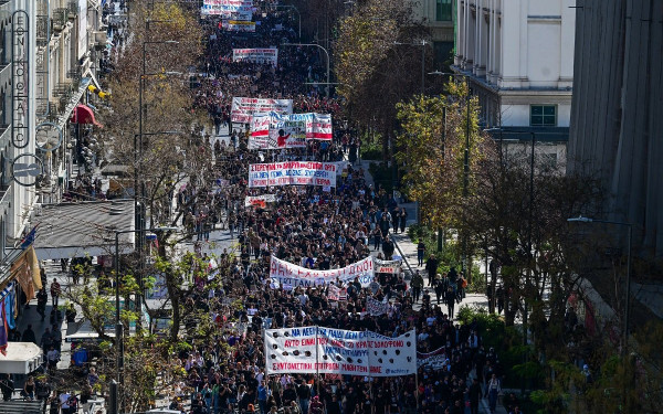 Αθήνα: Πέντε συλλήψεις στο πανεκπαιδευτικό συλλαλητήριο για τα Τέμπη