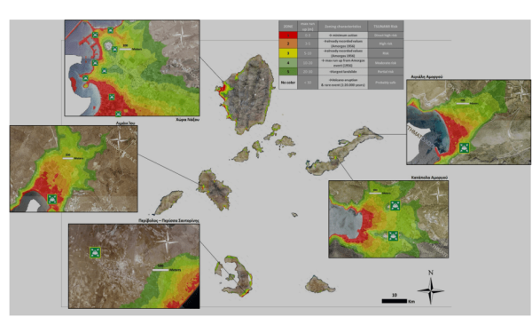 Μελέτη του ΕΚΠΑ για τις περιοχές με πιθανότητα εκδήλωσης τσουνάμι μεταξύ Σαντορίνης και Αμοργού