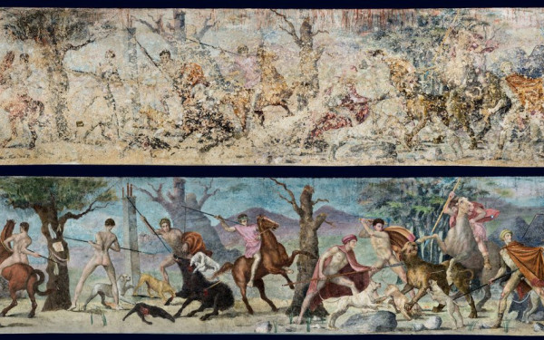 Βεργίνα: Η τοιχογραφία με το κυνήγι από τον Τάφο ΙΙ - Kαινοτόμος απεικόνιση ενός ζωγραφικού αριστουργήματος - Δείτε εντυπωσιακές εικόνες