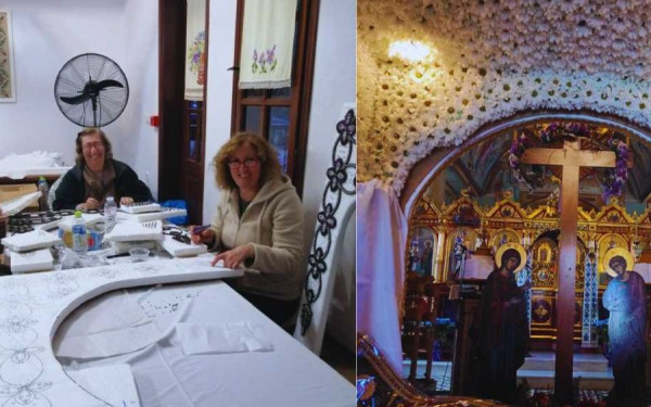 Ουρανούπολη: Ο Επιτάφιος με τις χιλιάδες πέρλες που αποτελεί έργο τέχνης (βίντεο)