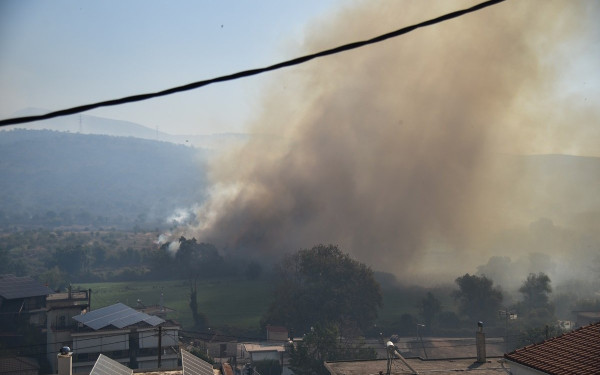 Άμφισσα: Φωτιά από κεραυνό στο Καλό Πηγάδι Δεσφίνας