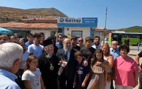 Στην Ίμβρο κατέφθασε ο Οικουμενικός Πατριάρχης Βαρθολομαίος