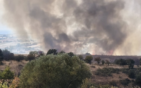 Υπό πλήρη έλεγχο η φωτιά στην Ανατολική Θεσσαλονίκη (βίντεο)