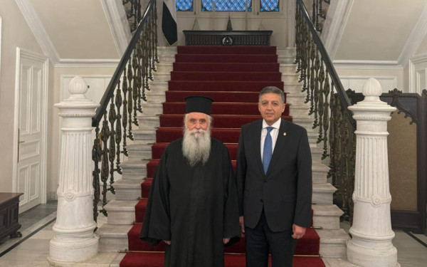 Συνάντηση του πρέσβη της Αιγύπτου στην Ελλάδα με τον νέο Αρχιεπίσκοπο και ηγούμενο της Μονής Σινά