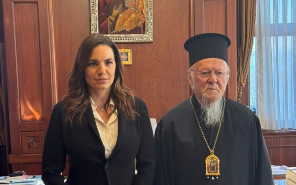 Στον Οικουμενικό Πατριάρχη Βαρθολομαίο στο Φανάρι η Όλ. Κεφαλογιάννη