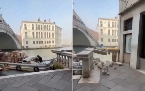 Βενετία: Γυναίκα έκλεψε σκάφος και το τράκαρε στο Μεγάλο Κανάλι - Προκλήθηκαν σοβαρές υλικές ζημιές (βίντεο)