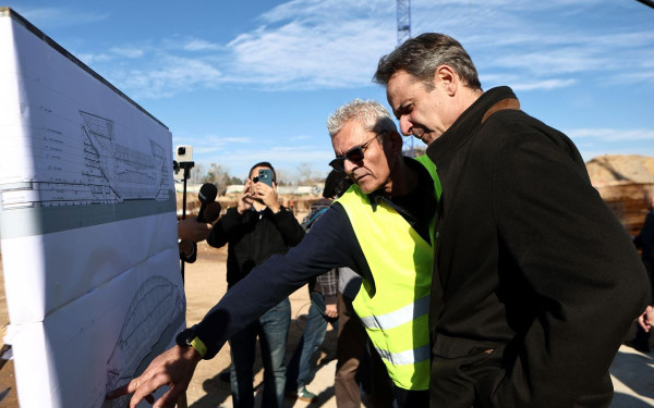 Στο υπό κατασκευή γήπεδο του Παναθηναϊκού ο Κ. Μητσοτάκης - «Προσβλέπουμε στην παράδοση του έργου τον Μάιο του 2027»