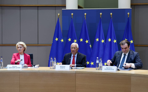 Συμβούλιο Κορυφής ΕΕ: Συνάντηση Πιερρακάκη με Κόστα, Φον ντερ Λάιεν και Λαγκάρντ στις Βρυξέλλες