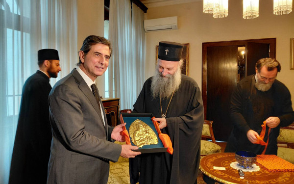 Βελιγράδι: Στον Πατριάρχη Σερβίας Πορφύριο ο ΥΜΑΘ Κώστας Γκιουλέκας