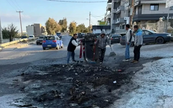 Ηράκλειο: Σοβαρές ζημιές σε φανάρια, κάδους και οδοστρώματα μετά την Ανάσταση (βίντεο)