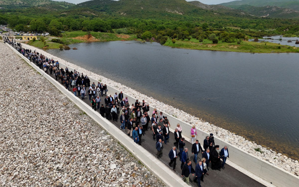 Τρίκαλα: Εγκαινιάστηκε το στρατηγικής σημασίας φράγμα στον Ληθαίο ποταμό