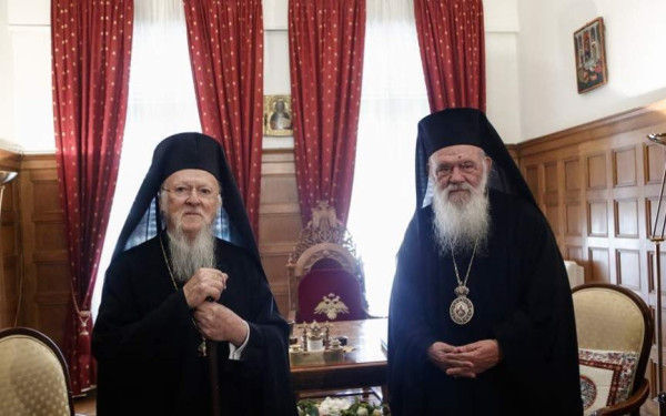 Αθήνα: Συνάντηση Οικουμενικού Πατριάρχη με τον Αρχιεπίσκοπο Ιερώνυμο τη Δευτέρα