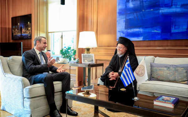 Συνάντηση Μητσοτάκη με τον Οικουμενικό Πατριάρχη κ. Βαρθολομαίο