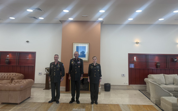 Η πρώτη γυναίκα εκπρόσωπος Τύπου του Γενικού Επιτελείου Εθνικής Άμυνας ανέλαβε σήμερα τα καθήκοντά της