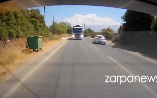 Κρήτη: Χειροπέδες στον οδηγό του βυτιοφόρου που έκανε την επικίνδυνη προσπέραση στα Χανιά