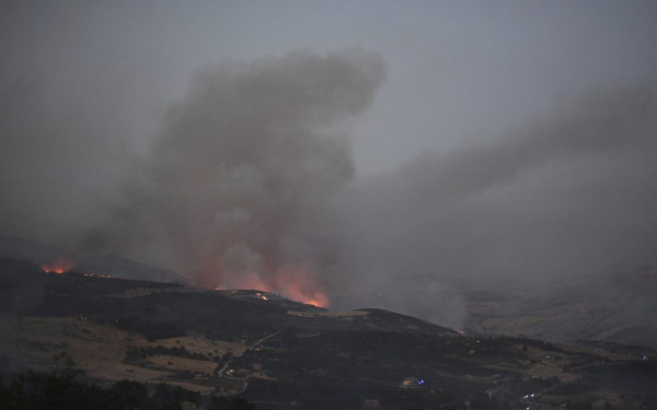 Μεγάλη πυρκαγιά έξω από την πόλη Όλμπια στη Σαρδηνία