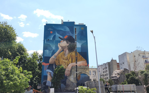 Θεσσαλονίκη: Έτοιμο το mural στο Βαρδάρη - Ξεκινά η χορηγία της Πειραιώς για την Ε' Κοινότητα