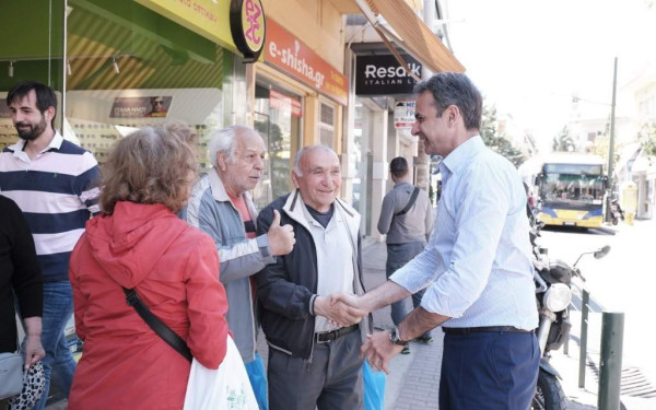 Στο Χαλάνδρι ο Κυριάκος Μητσοτάκης