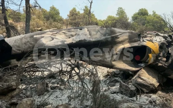 Ψάθα: Εικόνες-ντοκουμέντο από τα συντρίμμια του ελικοπτέρου που συνετρίβη (βίντεο)