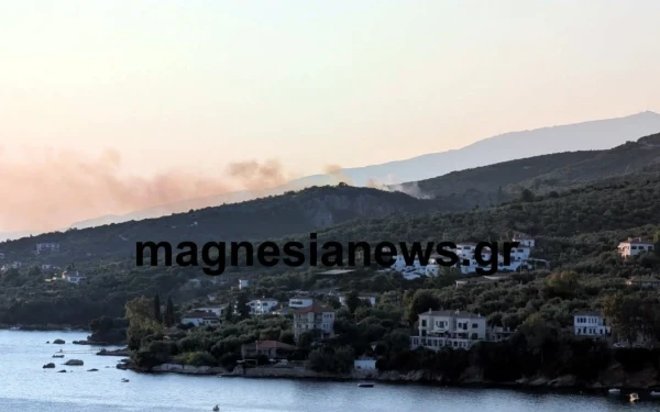 Φωτιά στο Νότιο Πήλιο - Μήνυμα στους κατοίκους από το 112