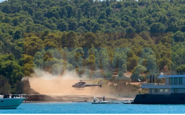Ελικόπτερο προσγειώθηκε σε παραλία με λουόμενους στις Σπέτσες - έρευνα από τις Αρχές