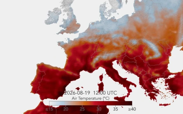Εντυπωσιακό timelapse της NASA με τα αλλεπάλληλα κύματα καύσωνα που σάρωσαν φέτος την Ευρώπη (βίντεο)