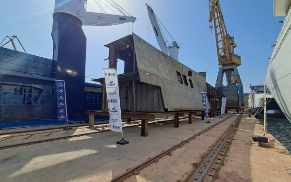 Παραδόθηκαν τέσσερα προεξοπλισμένα τμήματα για την τρίτη φρεγάτα FDI του Γαλλικού Πολεμικού Ναυτικού