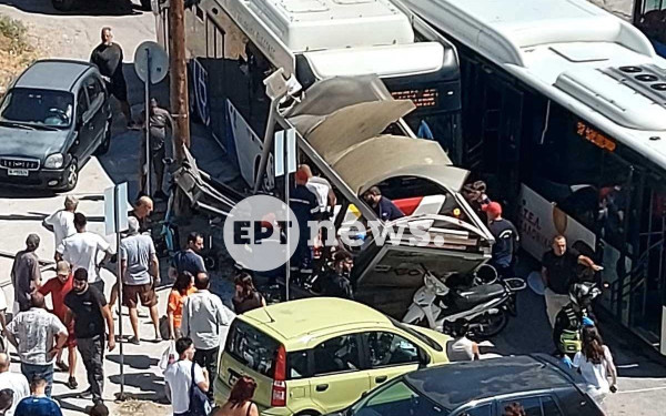 Θεσσαλονίκη: Αστικό λεωφορείο έπεσε σε στάση - Τέσσερις τραυματίες