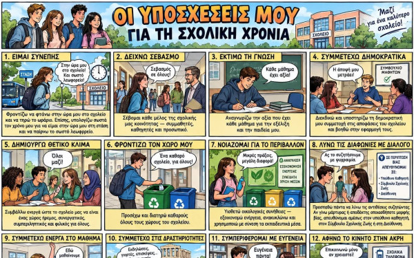 Θεσσαλονίκη: Οι σχολικοί κανόνες γίνονται κόμικ