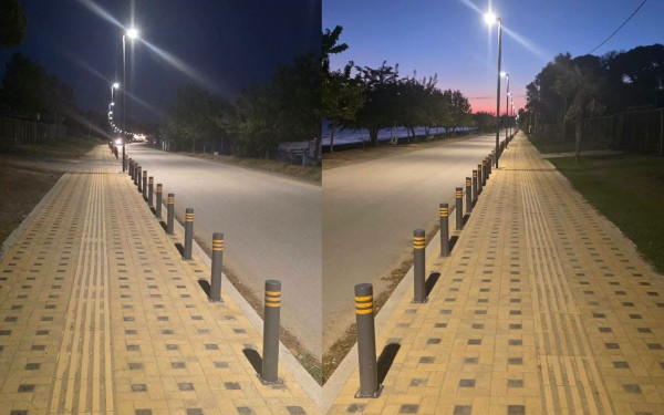 Χαλκιδική: Φωτίστηκε η παραλία της Νέας Καλλικράτειας