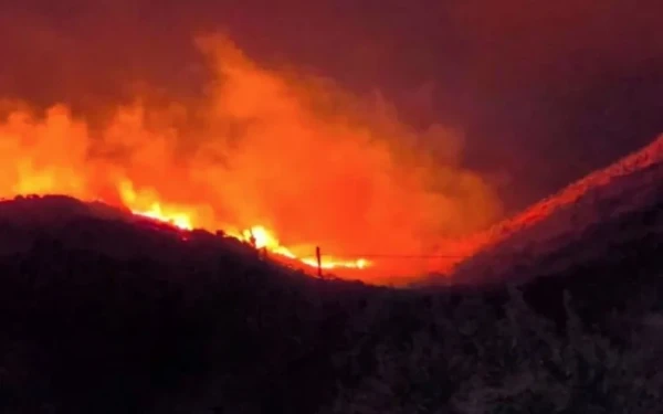 Φωτιά στη Λέσβο στην περιοχή Κούκμος - Καίει σε χαμηλή βλάστηση