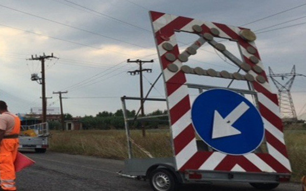 Εργασίες σήμανσης στην Ανατολική Θεσσαλονίκη 