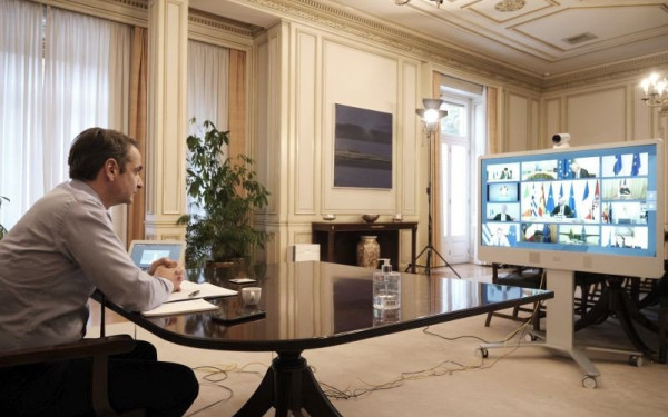 Τηλεδιάσκεψη Μητσοτάκη με παιδιά που μαθαίνουν ελληνικά σε διαφορετικές ηπείρους του πλανήτη