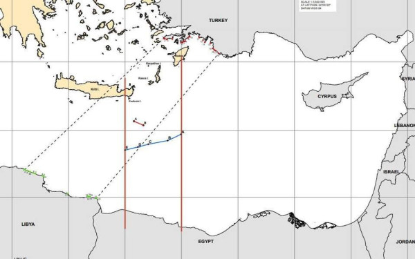 Στο «φως» ο χάρτης μετά τη συμφωνία Ελλάδος-Αιγύπτου για τις ΑΟΖ