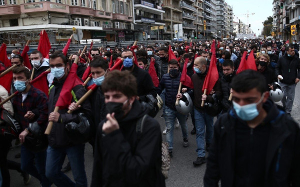 Διαμαρτυρία φοιτητών για το νομοσχέδιο Κεραμέως - Χρυσοχοΐδη