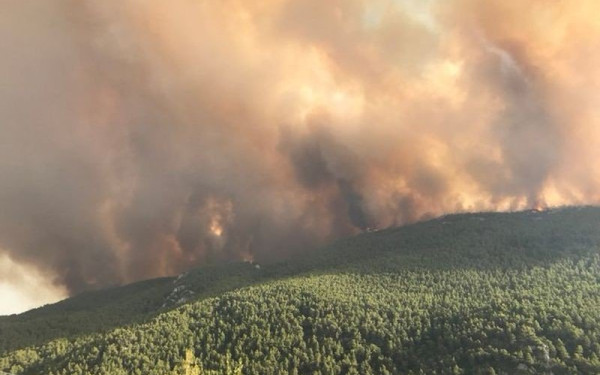 Σέρρες: Πυρκαγιά σε δύσβατη πευκόφυτη περιοχή στο Αηδονοχώρι