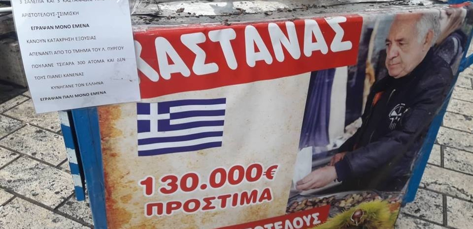 Κατάχρηση εξουσίας καταγγέλλει ο καστανάς της Αριστοτέλους