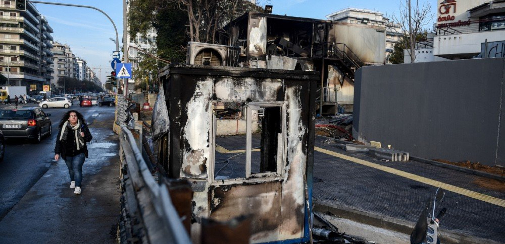 Εικόνες καταστροφής στο εργοτάξιο του Μετρό στο Σιντριβάνι