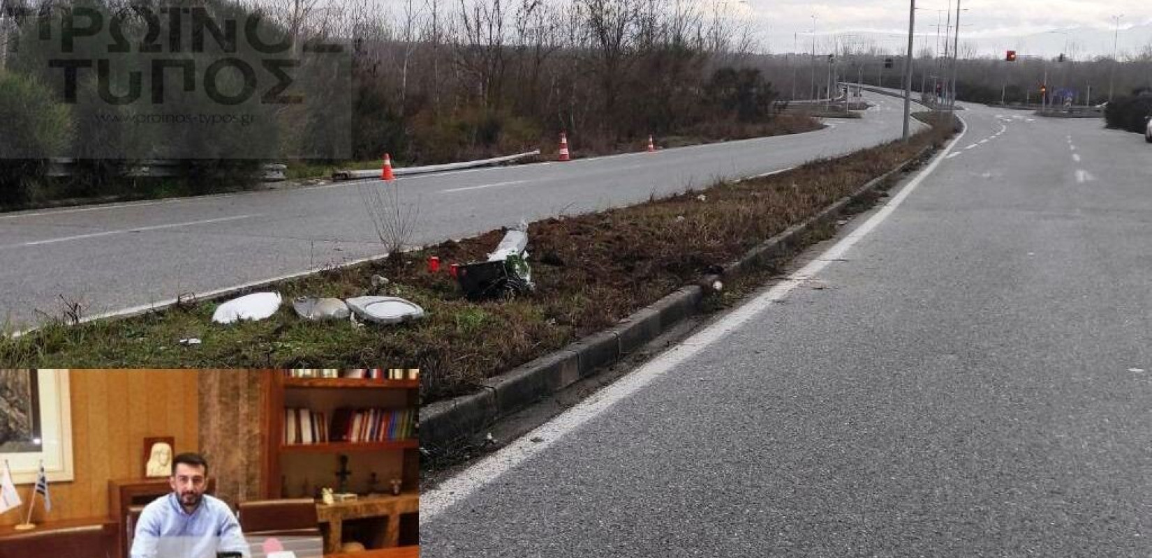 Δράμα: Λουλούδια και κεριά στο σημείο που σκοτώθηκε ο αντιδήμαρχος Χρήστος Κυριακίδης