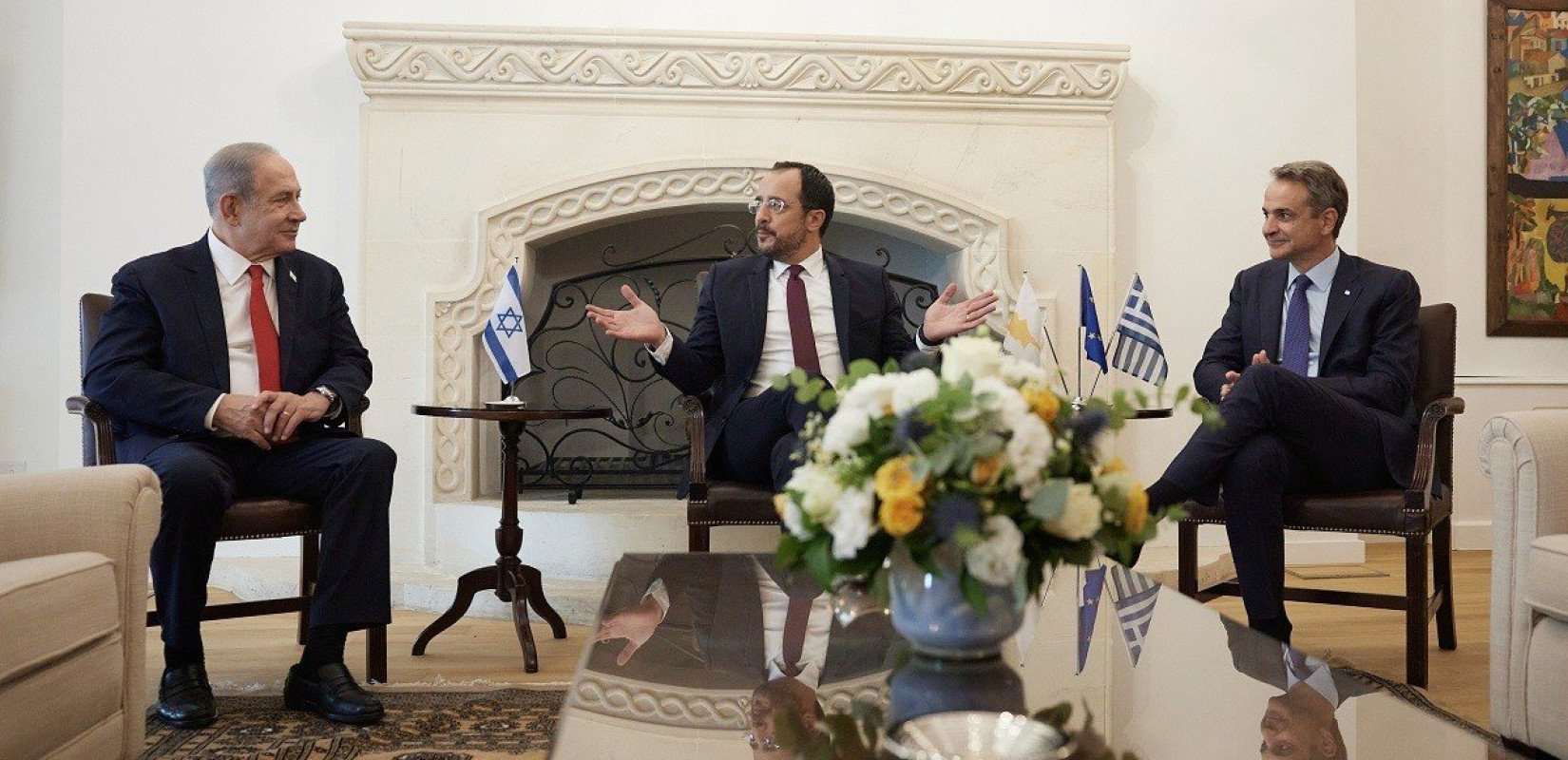 Μητσοτάκης: Δυνατότητα επέκτασης της τριμερούς Ελλάδας -Κύπρου -Ισραήλ με συμμετοχή της Ινδίας