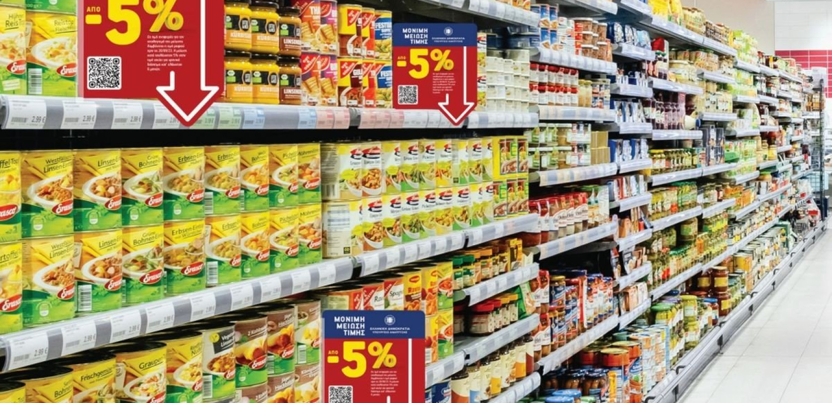 Επίσκεψη Σκρέκα σε σούπερ μάρκετ: 428 προϊόντα συμμετέχουν στην πρωτοβουλία «μόνιμης» μείωσης τιμής 