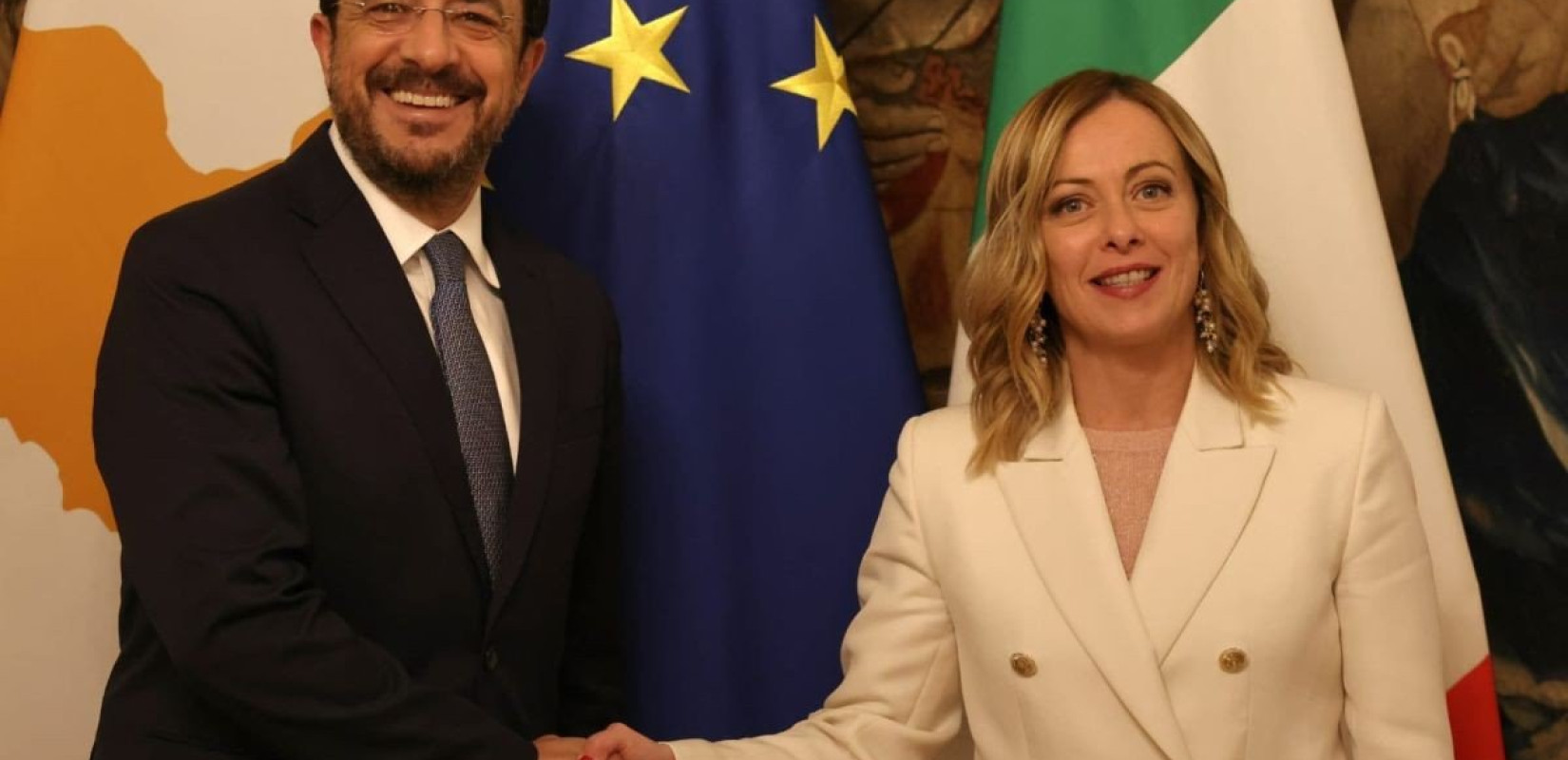 Σχέδιο για θαλάσσιο ανθρωπιστικό διάδρομο Γάζας-Λάρνακας παρουσίασε ο Ν. Χριστοδουλίδης στη Τζ. Μελόνι